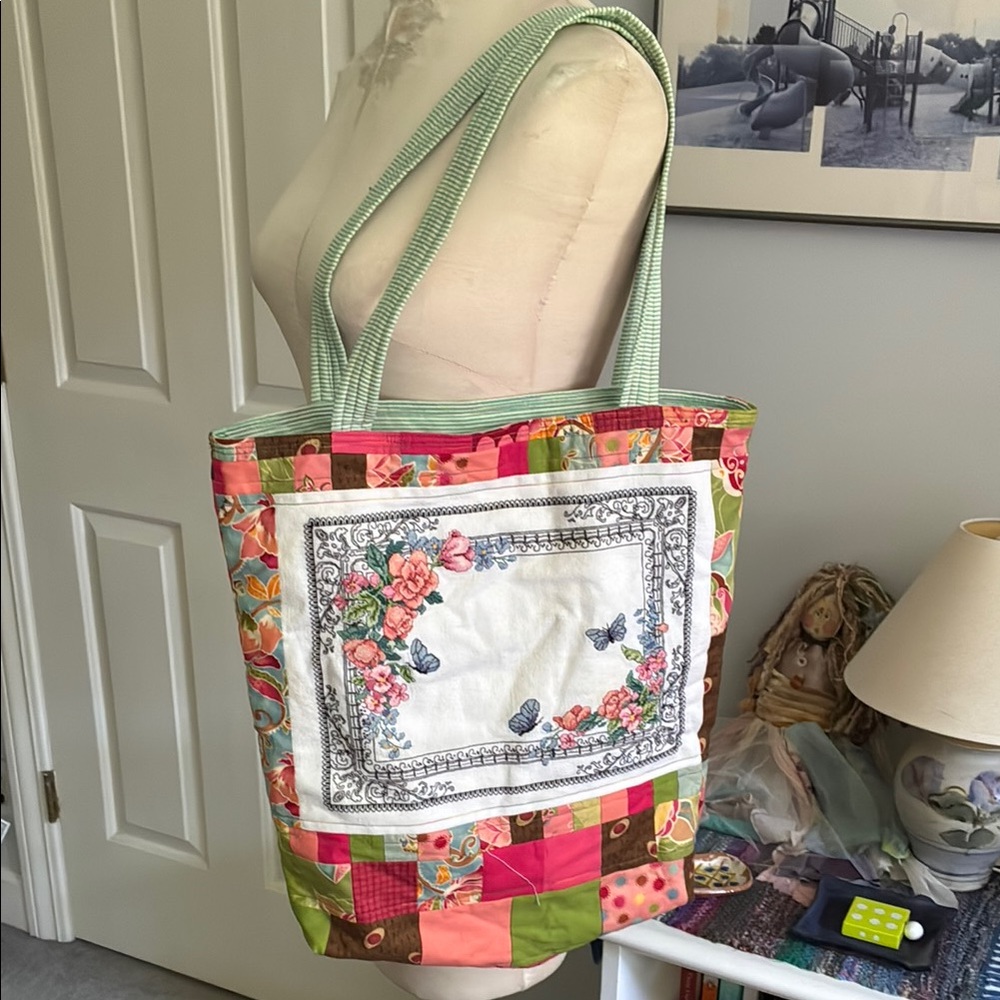 Colorful handcrafted Patchwork Tote Bag
